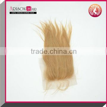 2014 Qingdao whosale factory price top quality blonde silk base closure