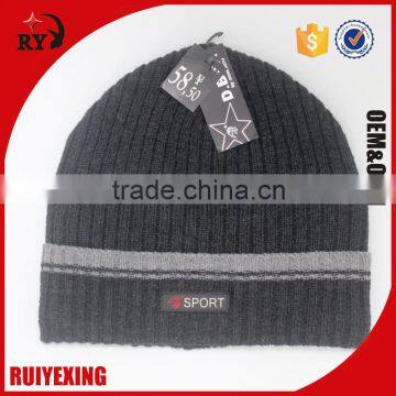 Custom logo knitted caps and hats wholesale