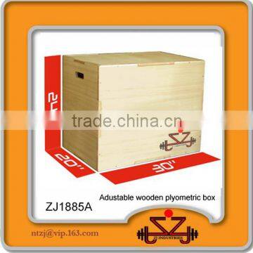 Thick Wooden Plyo box,3-in-1 Plyo Box Wooden Cube