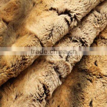 Woven 100%polyester purple fur fabric