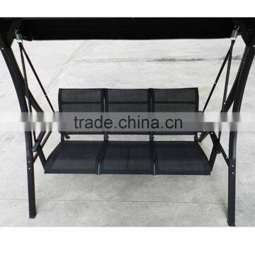 Luxury Leisure Wrought Iron Indoor Swing Chair With Stand 3 Seat Chair Swing photo-4