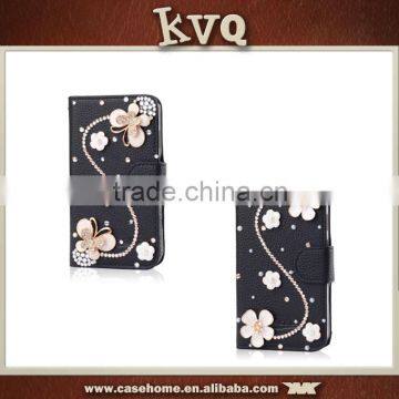 New Fashion Leather Flip Cover Case Stick Bling Crystal Diamonds for ZTE Blade A711 4G LTE photo-3