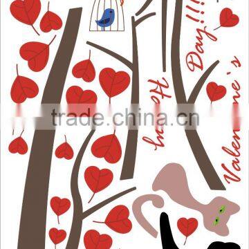 Cat On Tree Branch Wall Sticker Animals Cats Art Decal Kids Room Decor photo-5