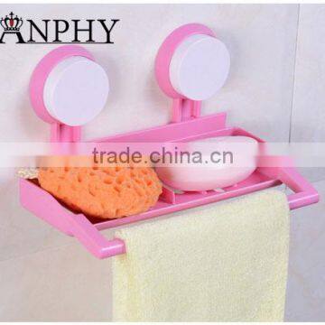 AN614 ANPHY Wall Mounted Plastic Soap,Towel Multifuction Storage shelf