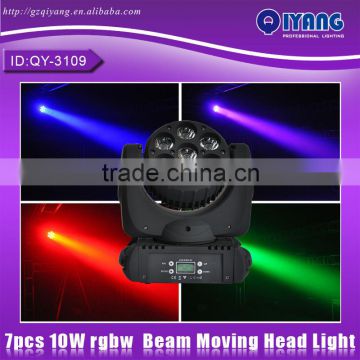 QY-3109 7pcs 10W RGBW 4 IN 1 led beam moving head