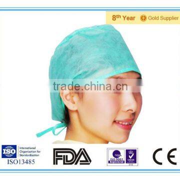 Disposable SMS Doctor Cap/Surgical Cap With Blue/Green/Olive Color