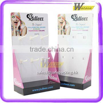 Fashionable hair ties counter Cardboard printed display