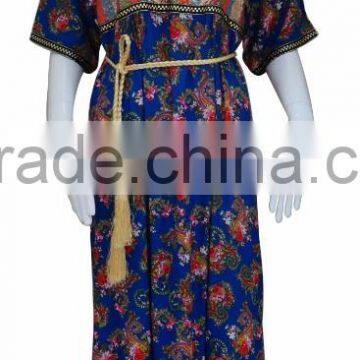 100% Rayon High Quality Latest Abaya Designs Dubai Abaya Whit Belt photo-3
