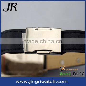 2016 Custom Watch Square Stainless Steel Watch Men Leather Waterproof Leather Watch