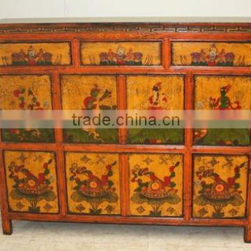 Tibetan reproduction furniture painted cabinet