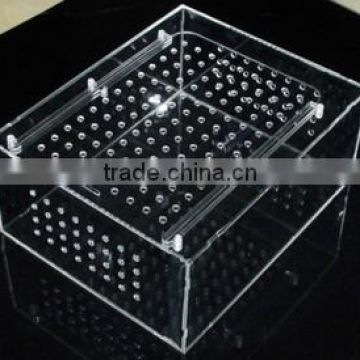 Best quality clear Acrylic box with hole