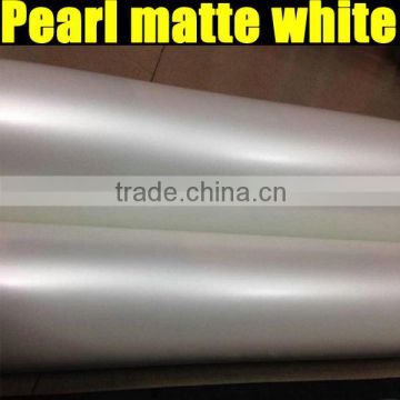 2014 Newest top quality matt white pearl vinyl sticker for car wrap size 1.52*20m