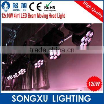 12*10w Moving Beam Head Rgbw 4in1 Performance Led School Stage Lighting for Show Acting photo-5