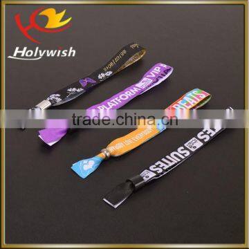 Woven festival friendship wristband with plastic/alumimun locker