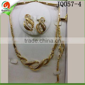 women fashionable jewelry gold plated jewelry set from dubai JQ057-4