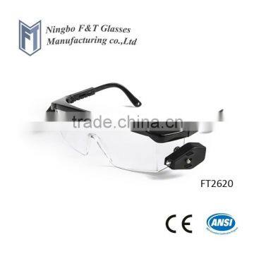 Safety glasses with LED light