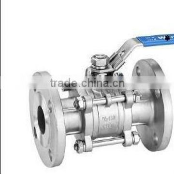 three-piece flanged ball valve with CE and ISO certificates