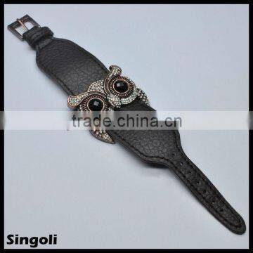 Owl leather bracelet fashion jewelry product classic leather bracelet