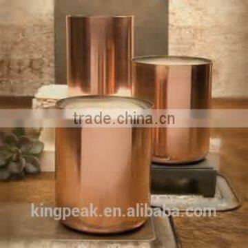 2015 New Product elegant polished solid copper candle container/Copper Candle Jar/christmas candle jars/Candle Holder