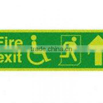 Photoluminous fire exit sign