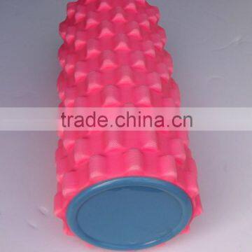 Grid foam roller with cap/yoga foam roller/eva grid foam roller