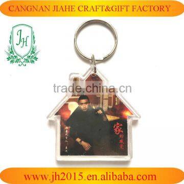 Round Shape Logo Insert Photo Frame Keychain photo-3