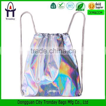 Fashion laser drawstring bag waterproof drawstring backpack bag                        
                                                Quality Choice