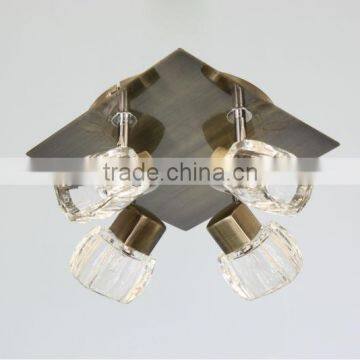 Square base G9 glass chandelier lighting &ceiling lamp XD8680-4C