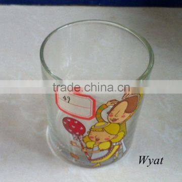 Round Glass Candle Holders With Decal 230ml 8oz SLJd162 photo-3