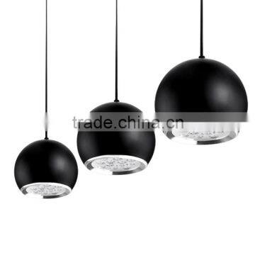 Pendant Lights 12W SAMSUNG SMD 5730 Dia150*H120mm 2700-6400K Black Shade Aluminum