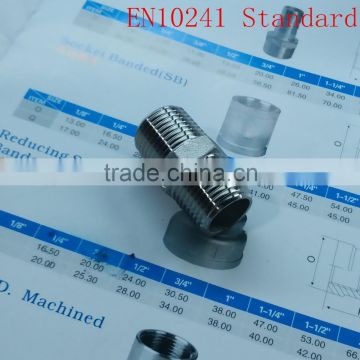 EN10241 Standard !!! 1/2" Hex Nipple 304 BSPT Thread