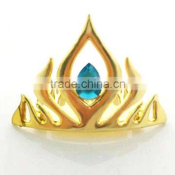 8cm wholesale Plastic and ABS gold Siliver color frozen crown with crystal for girls cosplay