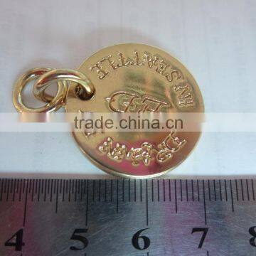 Wholesale Golden Color Metal Round Letter Pendants For Jewelry Making