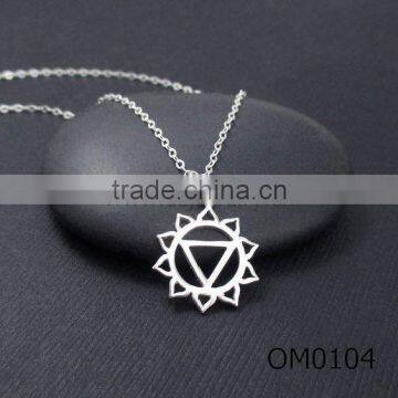 om symbol pendant men's wooden necklace earphone sweatband weaving pendant necklace