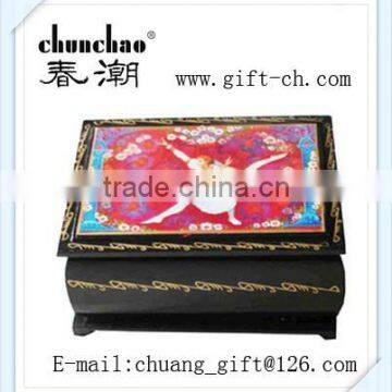 Hot selling lovely cheap painted wooden music box