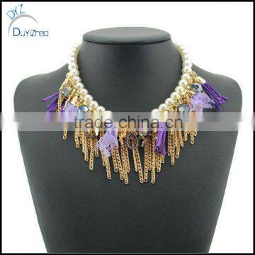 Fashion Tassel pearl necklace designs