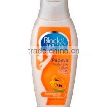 BLOCK & WHITE PAPAYA WHITENING LOTION SPF15 Safe Proven Effective 200ml