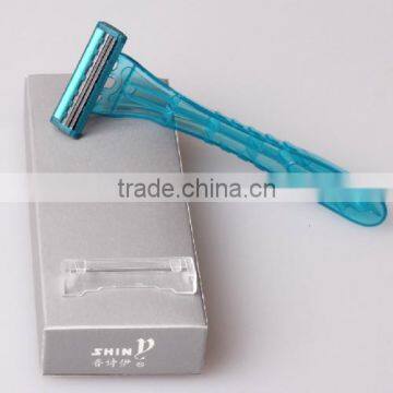 Alibaba express two blades transparent hotel razors