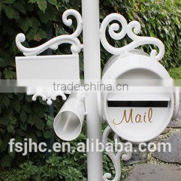 Foshan JHC-1047 Post Mounted Mailbox/Classcal Decorative Letterbox/Standing Aluminum Postbox