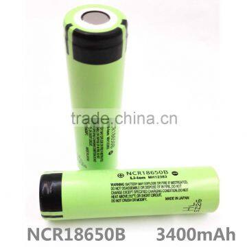Flashlight rechargable battery Panason NCR18650B 3.7V 3400mAh with protection and button