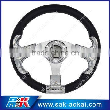 13 inch full chrome steering wheel mahogany steering wheel