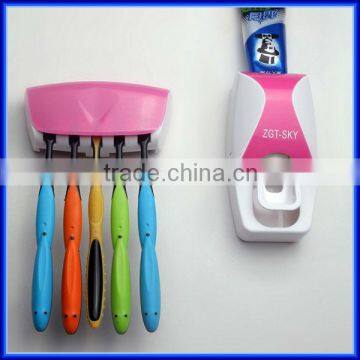 Hot sell automatic hand free squeeze out toothpaste dispenser for bathroom accessories, children automatic toothpaste squeezer