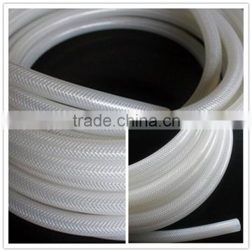 Hot sale food grade high pressure polyester braid reinforced clear silicon hose