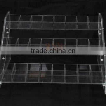 3-tier Clear Acrylic Nail Polish Table Display Rack/acrylic Cosmetic Desktop Display