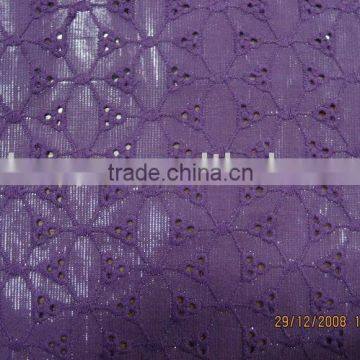 Cotton Lurex Embroidered Fabric