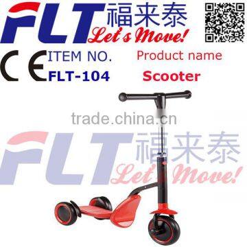 2 in 1 scooter with adjustable height for sit and riding