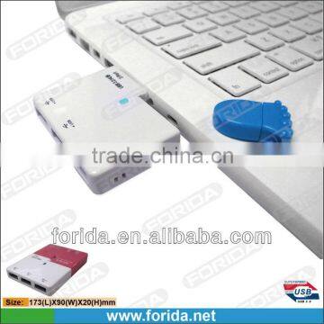 3 ports hub & 4 slots card reader(SD/MS/M2/TF) usb combo