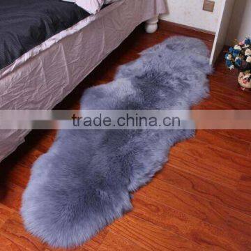 Genuine Australian Sheep Rug 2-Pelt Shaggy Sofa Cover Fur Rug Coffee Sheepskin Rug