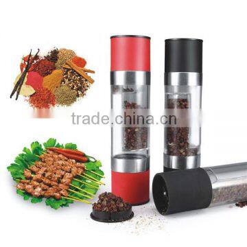 ABS Manual Dual Grind 2 In 1 Salt Pepper Spice Mill Salt & Pepper Grinder