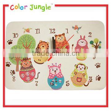 Lovely Animal Decorative clock cute cloc kKids room wooden clock